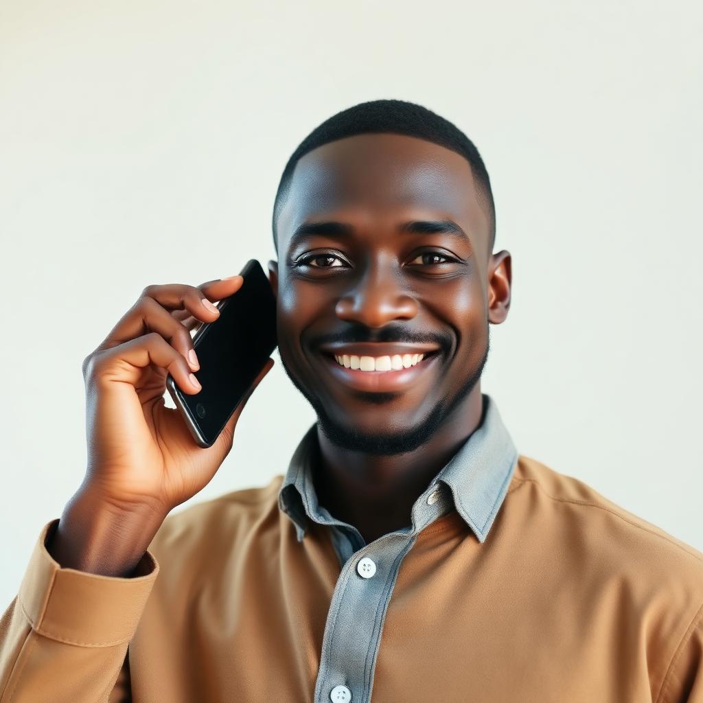 Customer on a mobile phone